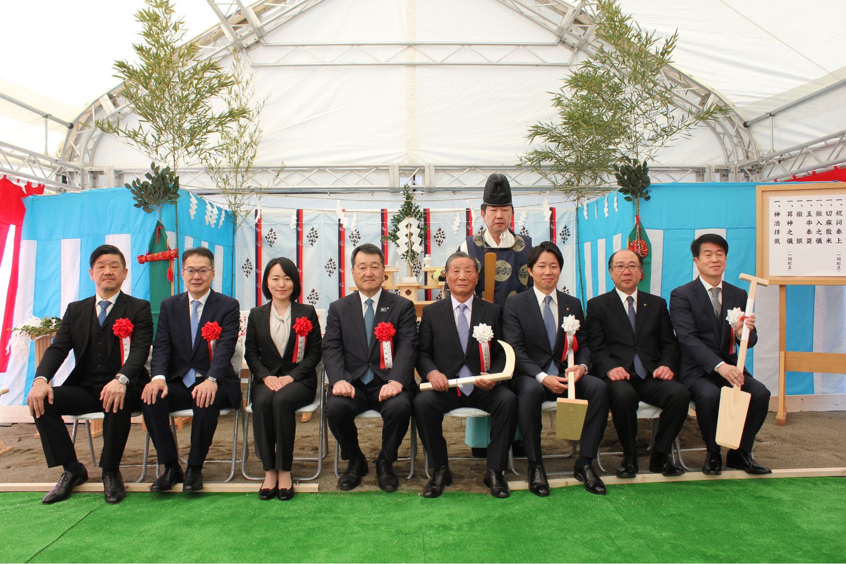 白岩グループ鶴見第二寮新築工事の地鎮祭を執り行いました！